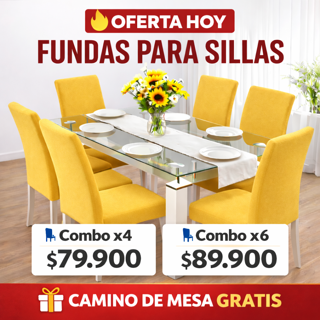 OFERTA EN FUNDAS PARA SILLAS DE COMEDOR GRATIS CAMINO DE MESA 5/5⭐️⭐️⭐️⭐️⭐️