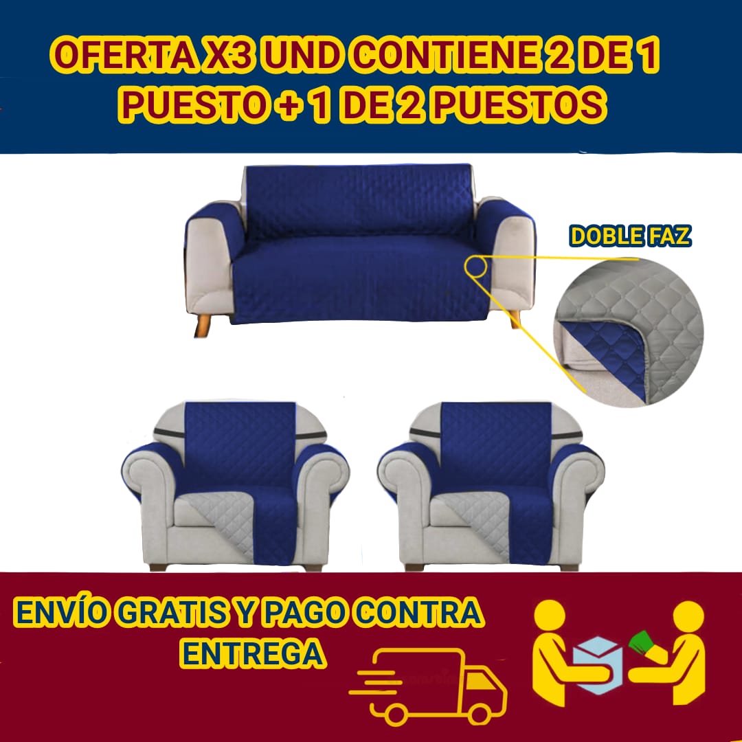 PROTECTOR PARA SOFAS DOBLE FAZ ACOLCHADOS ⭐️⭐️⭐️⭐️⭐️5/5