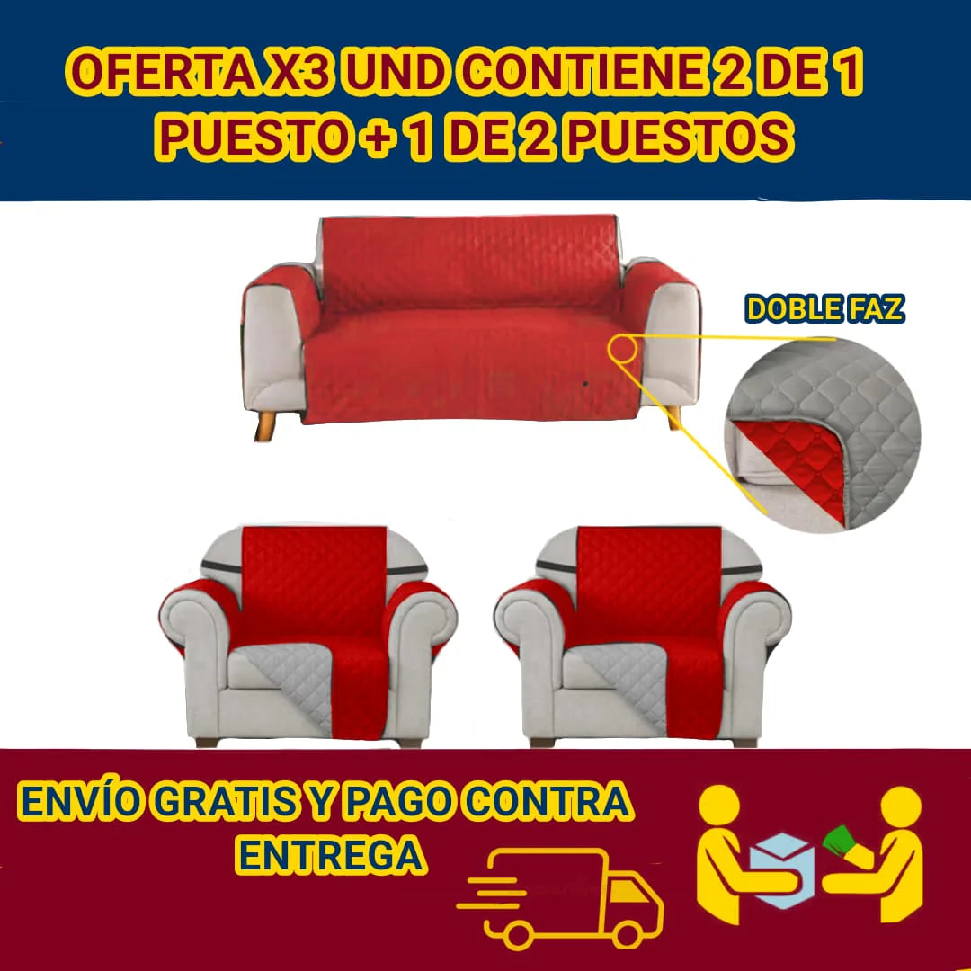 PROTECTOR PARA SOFAS DOBLE FAZ ACOLCHADOS ⭐️⭐️⭐️⭐️⭐️5/5