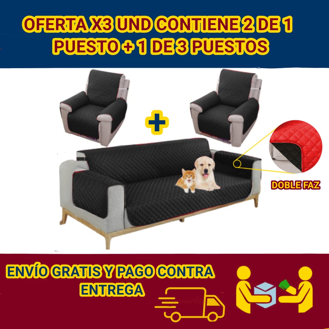 PROTECTOR PARA SOFAS DOBLE FAZ ACOLCHADOS ⭐️⭐️⭐️⭐️⭐️5/5