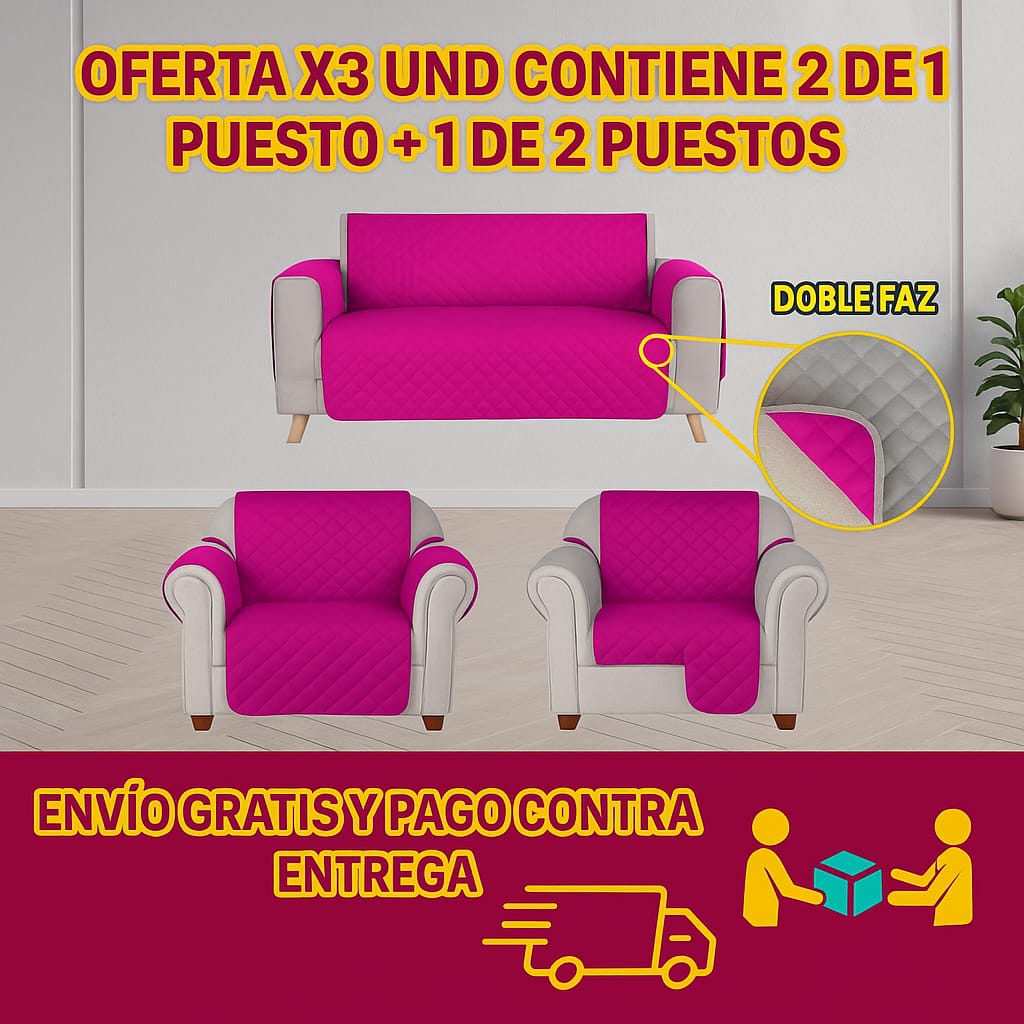 PROTECTOR PARA SOFAS DOBLE FAZ ACOLCHADOS ⭐️⭐️⭐️⭐️⭐️5/5