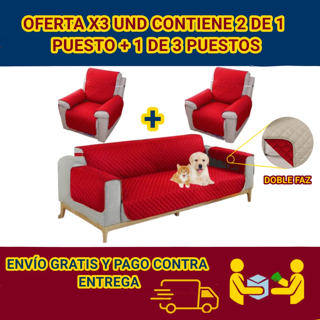 PROTECTOR PARA SOFAS DOBLE FAZ ACOLCHADOS ⭐️⭐️⭐️⭐️⭐️5/5