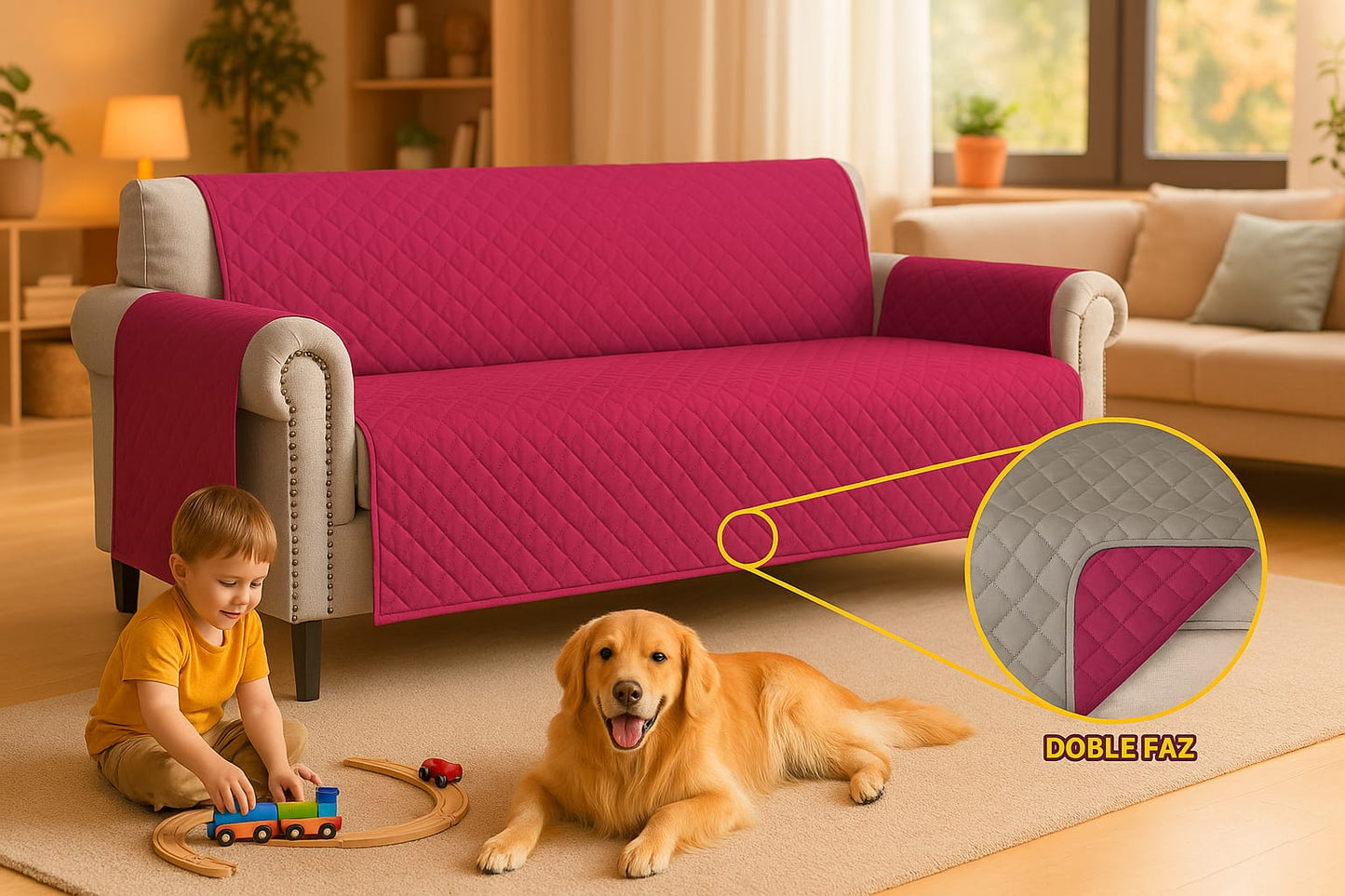 PROTECTOR PARA SOFAS DOBLE FAZ ACOLCHADOS ⭐️⭐️⭐️⭐️⭐️5/5