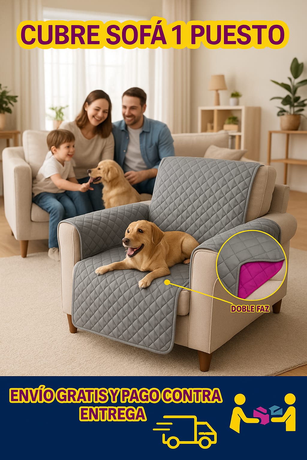 PROTECTOR PARA SOFAS DOBLE FAZ ACOLCHADOS ⭐️⭐️⭐️⭐️⭐️5/5