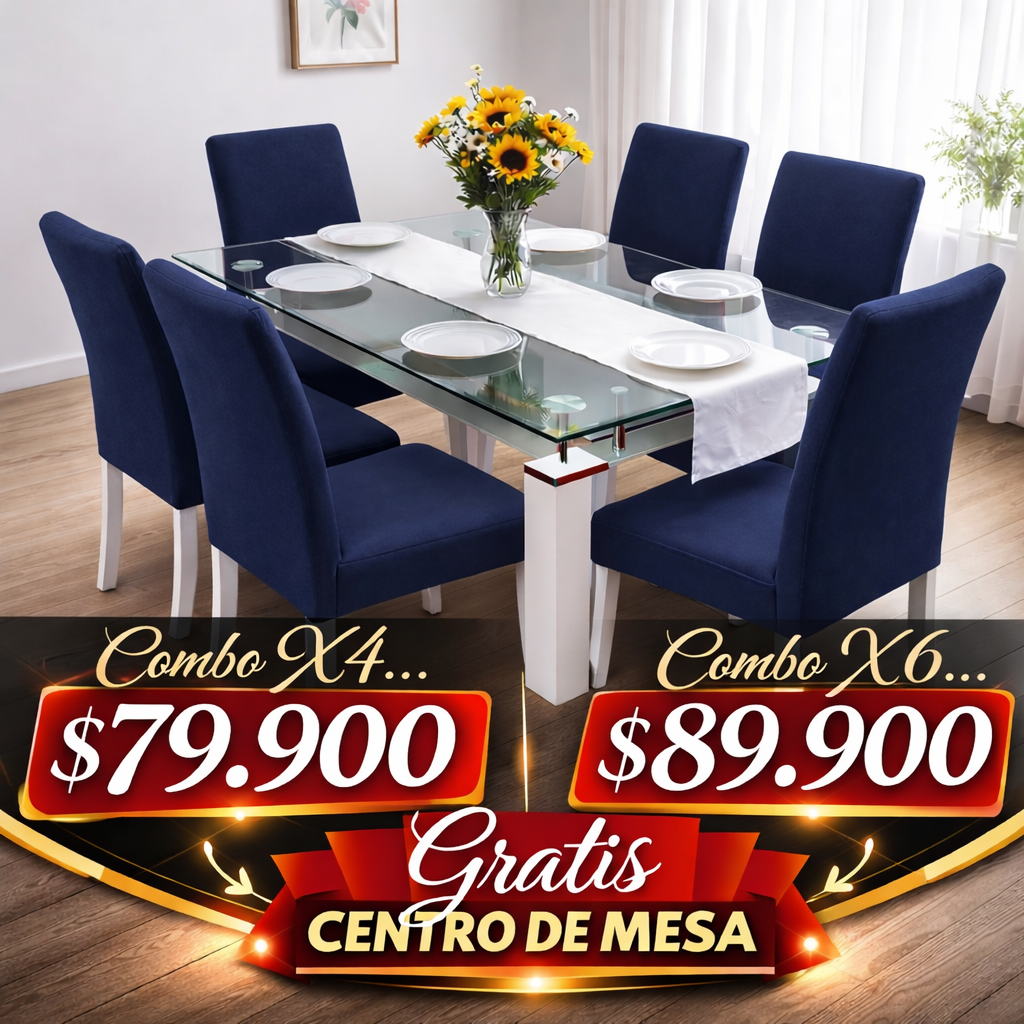 OFERTA EN FUNDAS  PARA SILLAS DE COMEDOR GRATIS CAMINO DE MESA 5/5⭐️⭐️⭐️⭐️⭐️