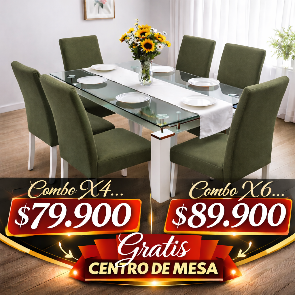 OFERTA EN FUNDAS  PARA SILLAS DE COMEDOR GRATIS CAMINO DE MESA 5/5⭐️⭐️⭐️⭐️⭐️